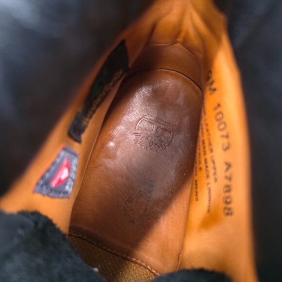 Timberland Men’s 9 M Black Leather Premium 6-Inch Waterproof 400gr Boots 10073 - Picture 12 of 16